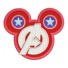 Mickey Mouse Captain America 01 Applique Embroidery Design